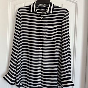 Banana Republic sheer striped blouse-XS